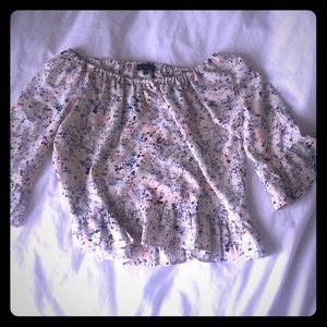 Off the shoulder top with flared arms